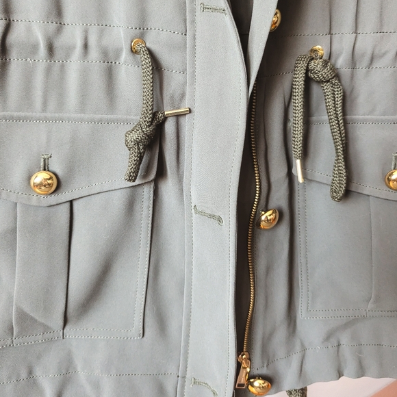 Michael Kors Army Green Tie Vest - Size Small - Picture 3 of 10